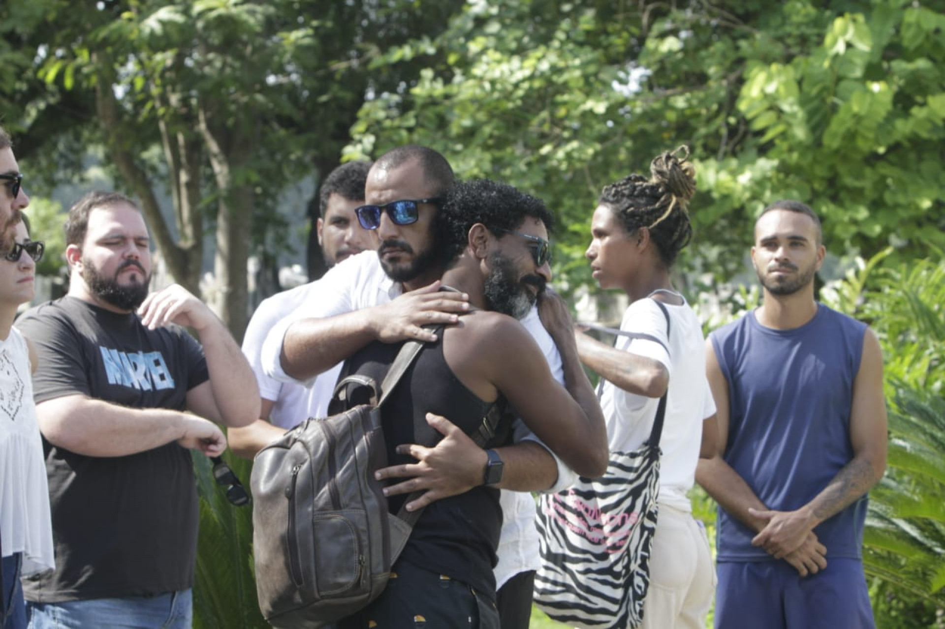 Ator Luís Miranda também esteve no velório do cinegrafista - Marcos Porto / Agência O Dia