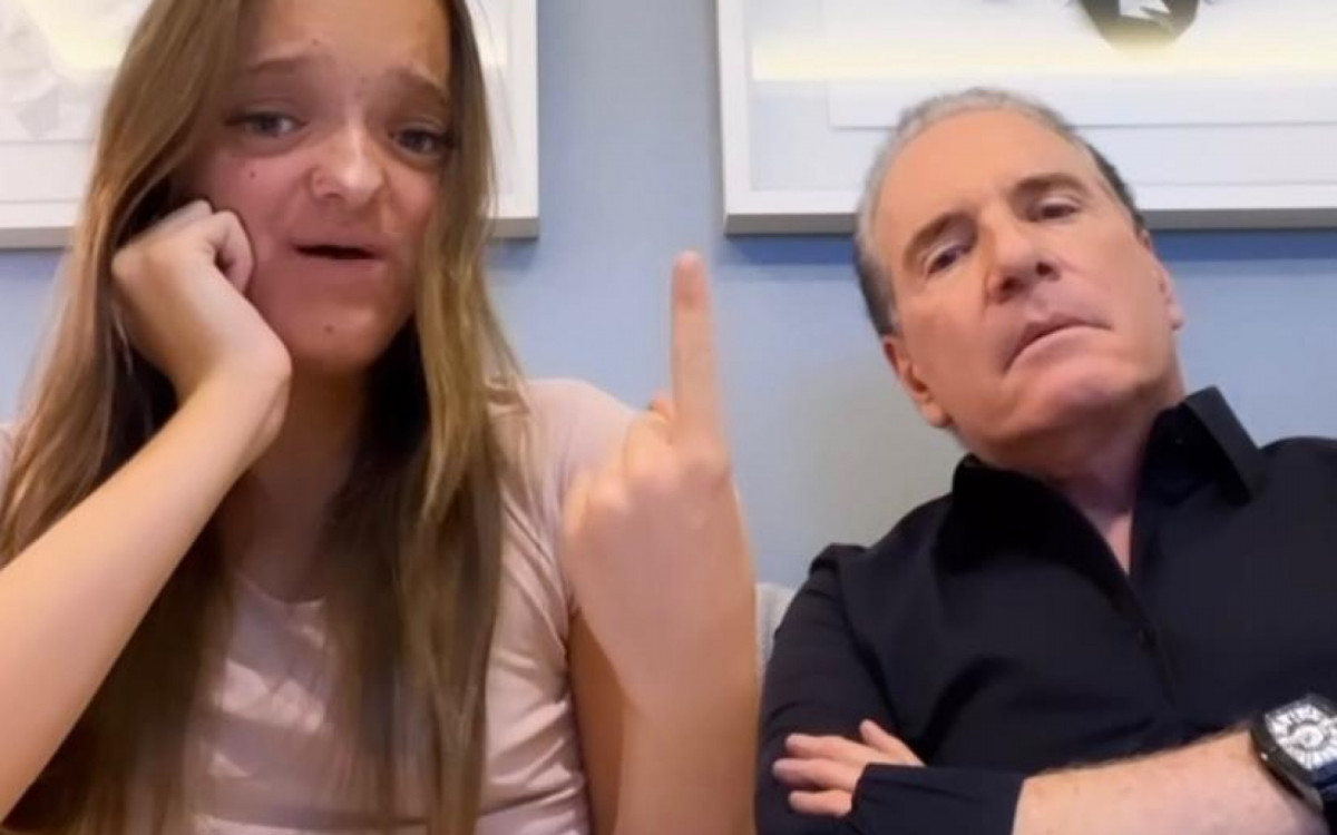 Rafaella e Roberto Justus divertem internautas com v&iacute;deo sobre futuros namorados