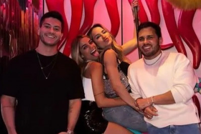 Solteira, Key Alves se diverte com Arthur Aguiar, Lucas Guimarães e Gabi Martins