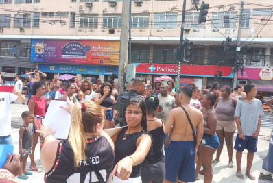 Protesto fecha vias de Madureira após morte de menina e entregador em guerra do tráfico