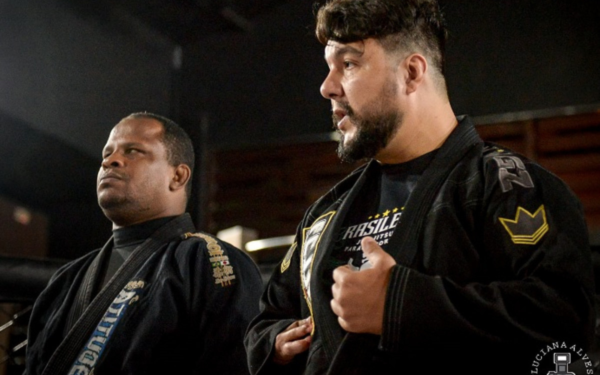 Daniel Borges (&agrave; direita), Presidente da FCJJP e fundador da entidade Jiu-Jitsu Paradesportivo Nacional