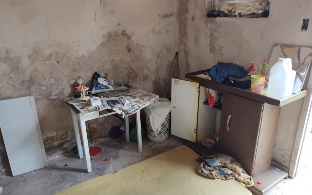 Parte do imóvel onde a criança foi encontrada