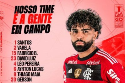 Com Gabigol como titular, Vítor Pereira define escalação do Flamengo em segundo jogo da final do Carioca