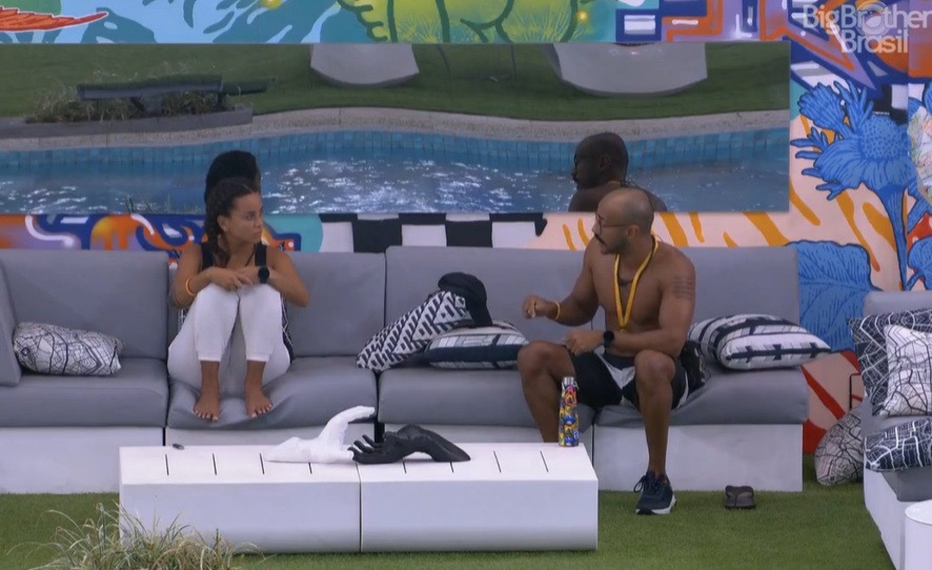 Ricardo fala sobre jogo em conversa com Domitila  - Reprodução da TV Globo