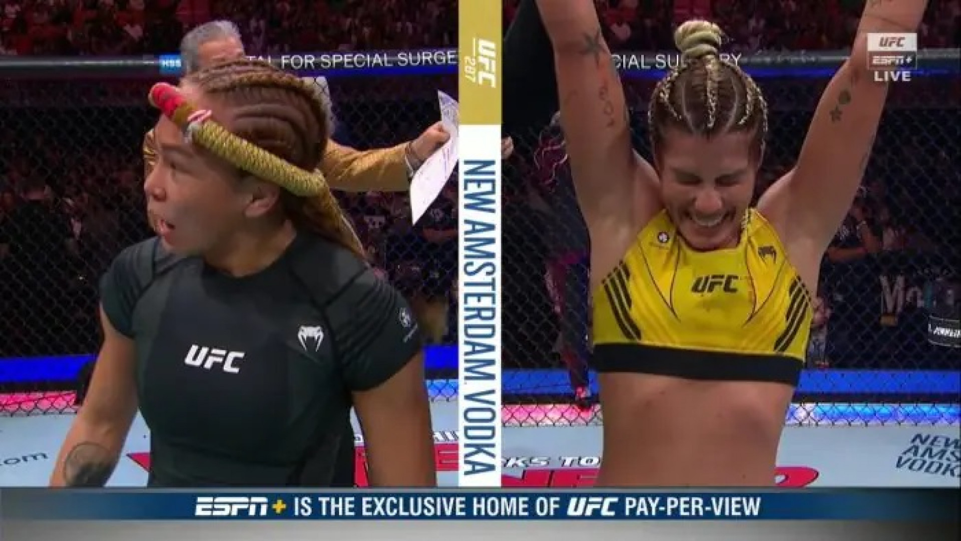 Luana Pinheiro conquistou sua terceira vit&oacute;ria seguida no UFC - (Foto: Reprodu&ccedil;&atilde;o ESPN)