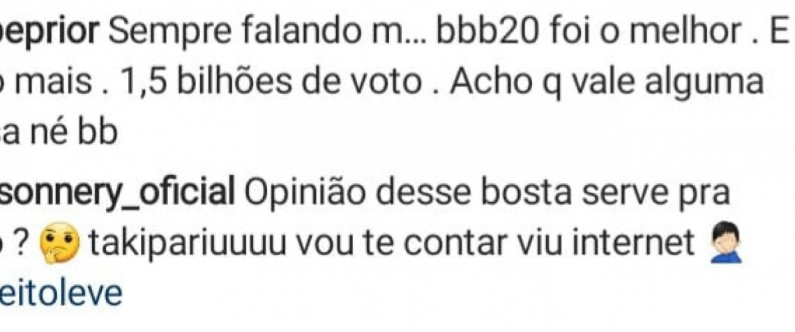 Aliados no 'BBB 20', Prior e Hadson rebateram comentário de Felipe Neto  - Reprodução/Instagram
