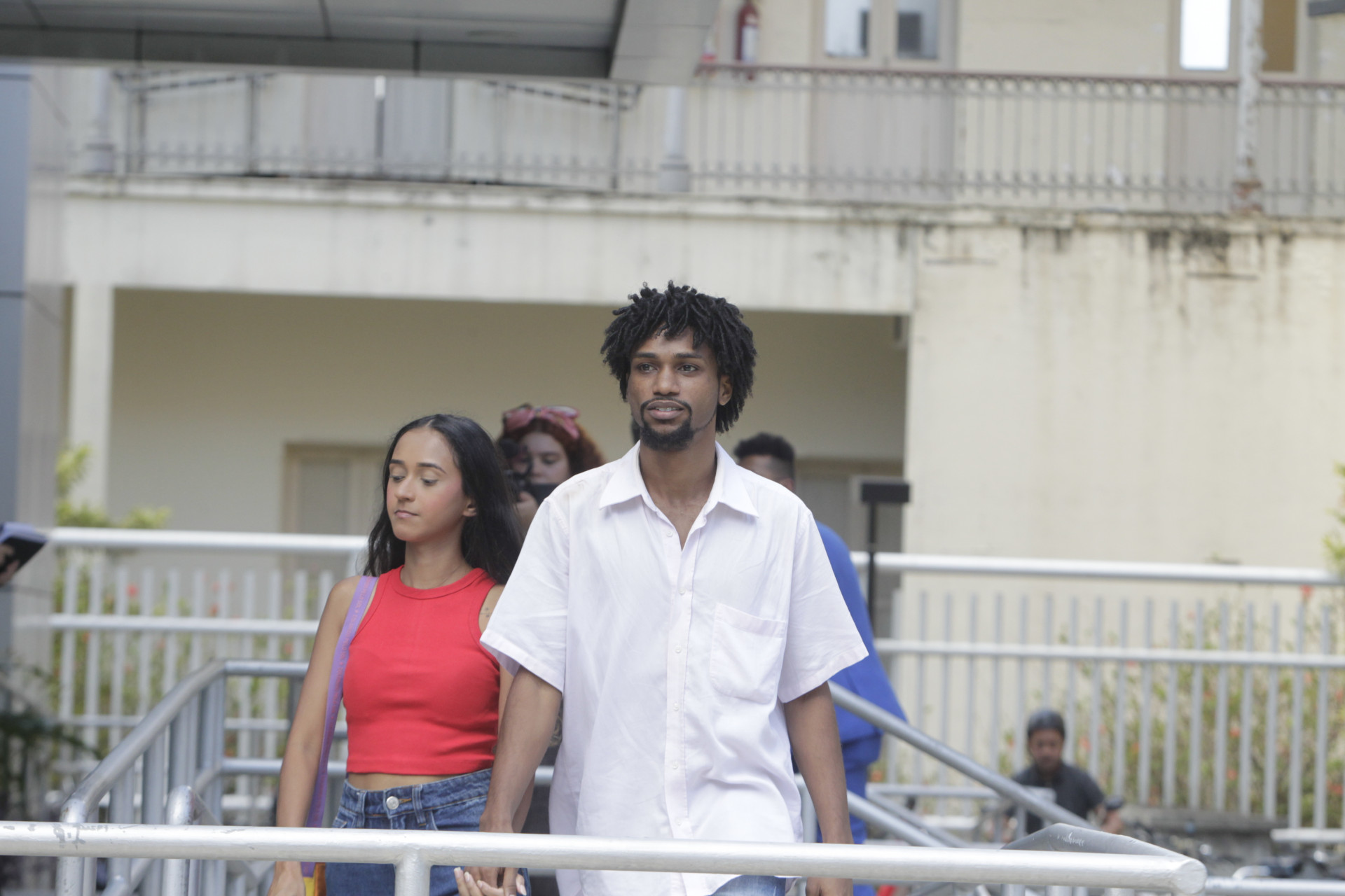 Caso de um homem negro que está sendo acusado injustamente de ter cometido um crime. Grupo faz manifestação no fórum de Niterói. Na foto, de blusa branca, Danillo Félix e sua esposa.  - Reginaldo Pimenta / Agencia O Dia