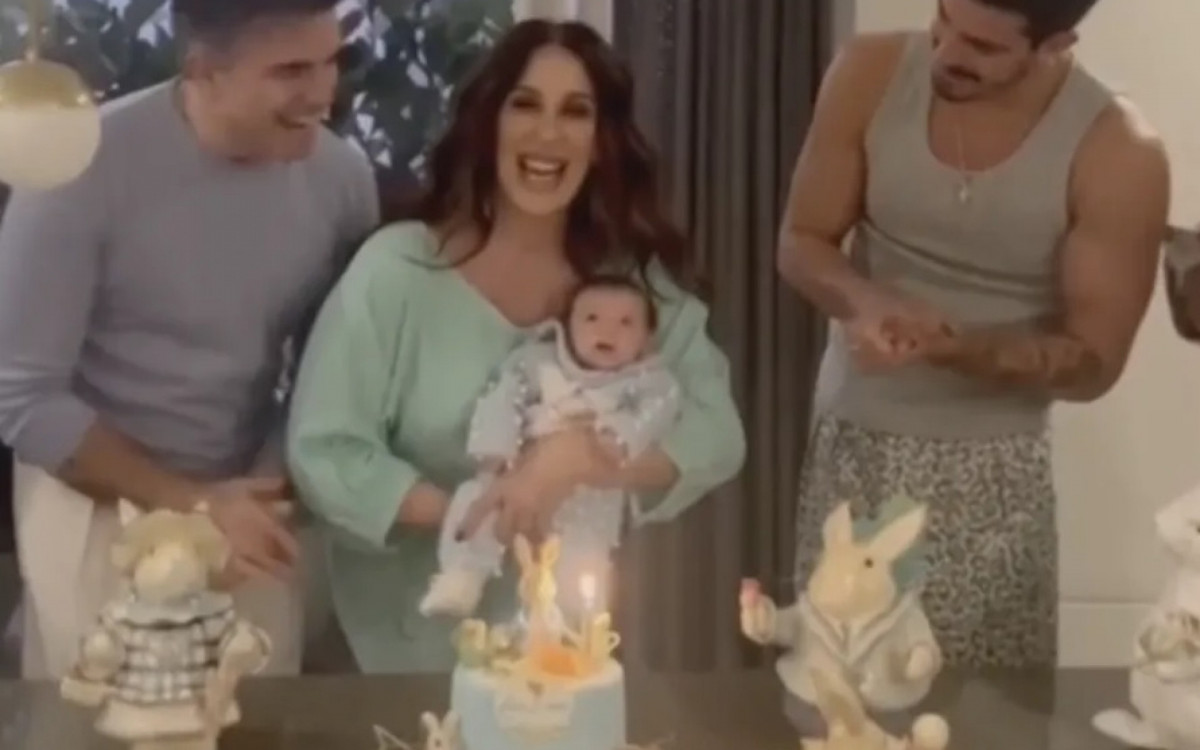 Luca, filho de Claudia Raia e Jarbas Homem de Mello, completou 2 meses - Reprodução de Vídeo