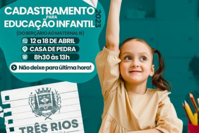 Educação abre cadastro para alunos de primeira matrícula nas creches municipais