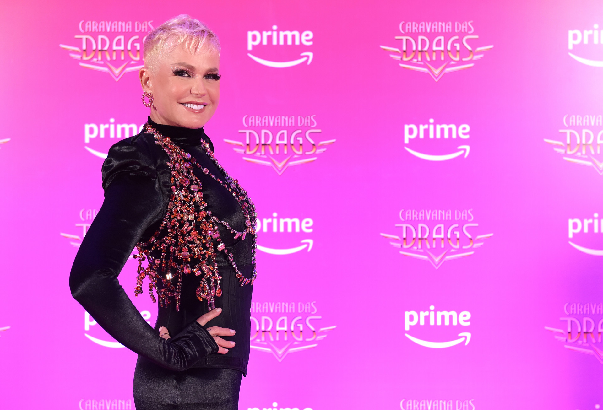 Xuxa na festa de lançamento do reality show 'Caravana das Drags' - Divulgação / Prime Video