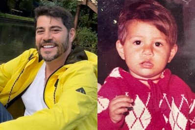 Evaristo Costa resgata fotos da infância e revela sonho: 'Ser como o Silvio Santos'