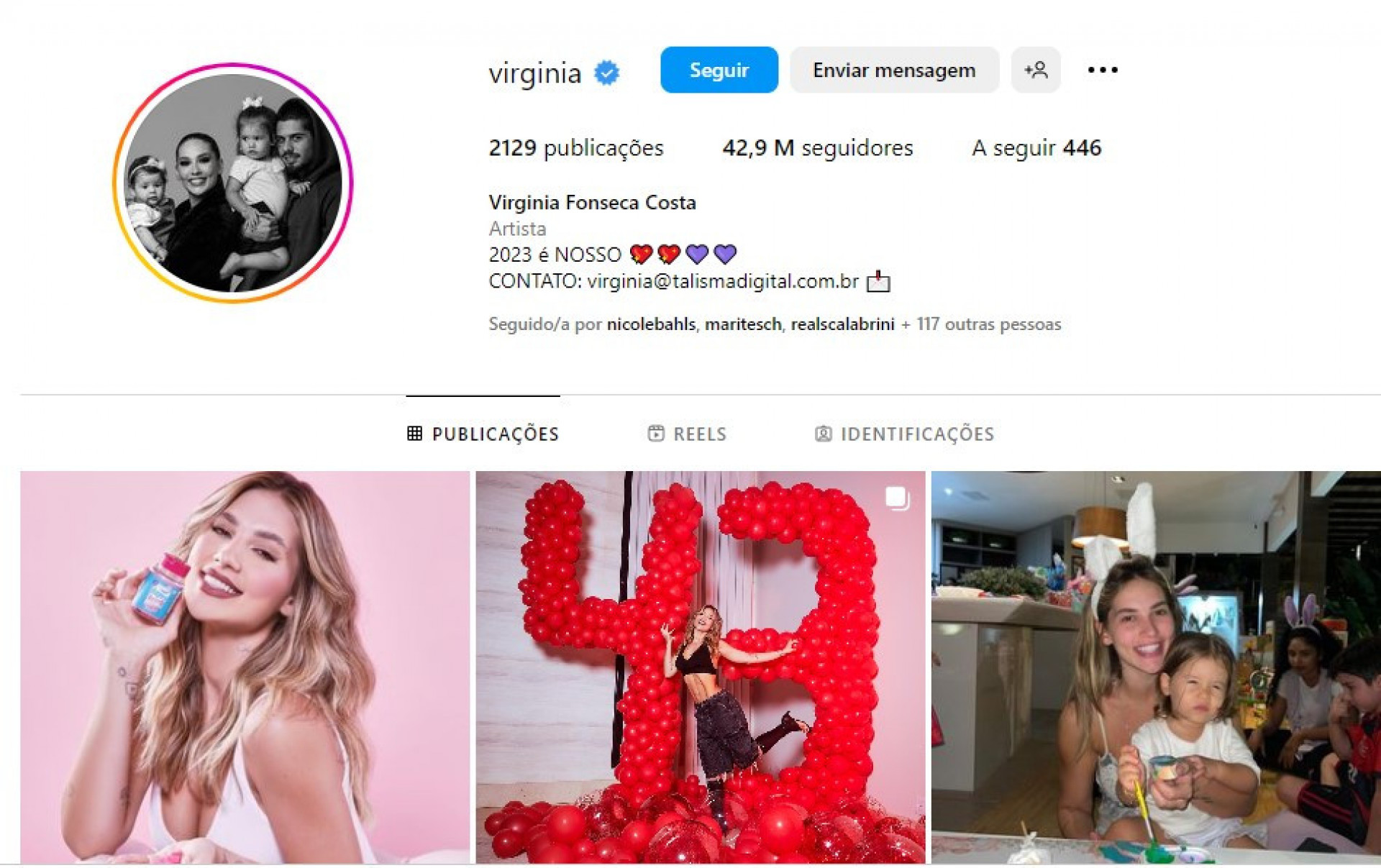 Influenciadora perdeu seguidores após comemorar 43 milhões - Reprodução/Instagram