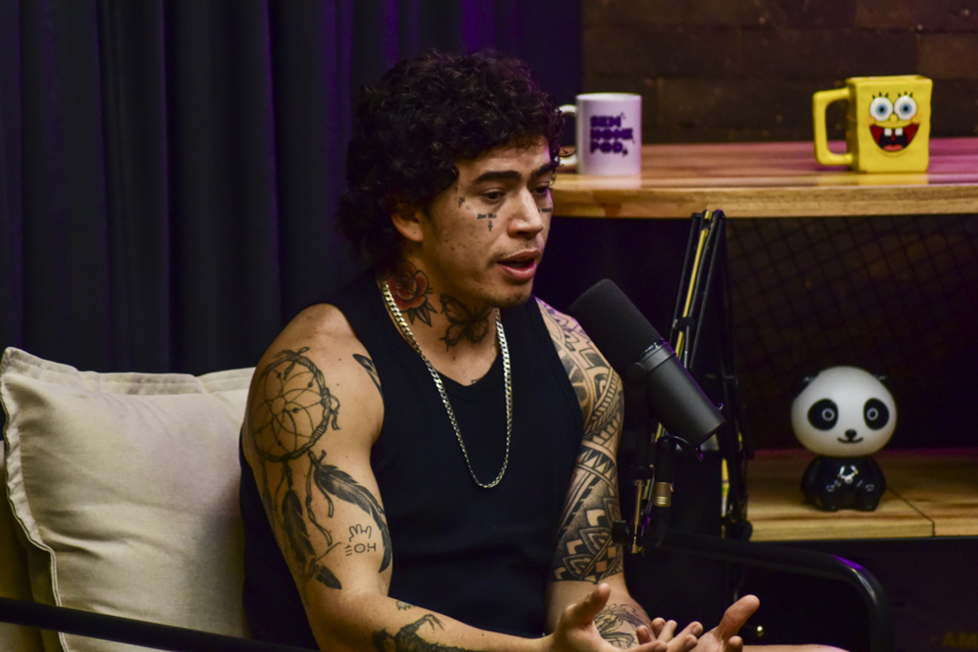 Whindersson Nunes durante o podcast 'Sem nome Pod' - Leo Franco / AgNews