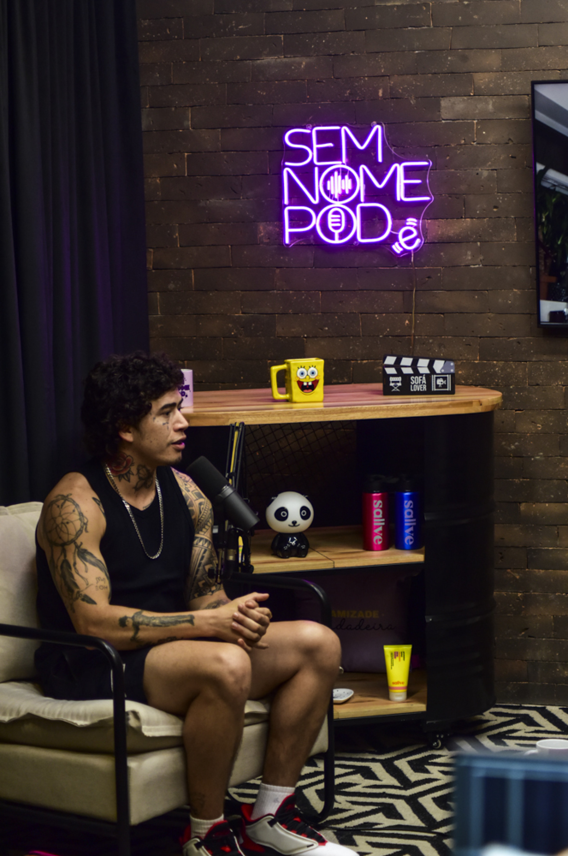 Whindersson Nunes durante o podcast 'Sem nome Pod' - Leo Franco / AgNews