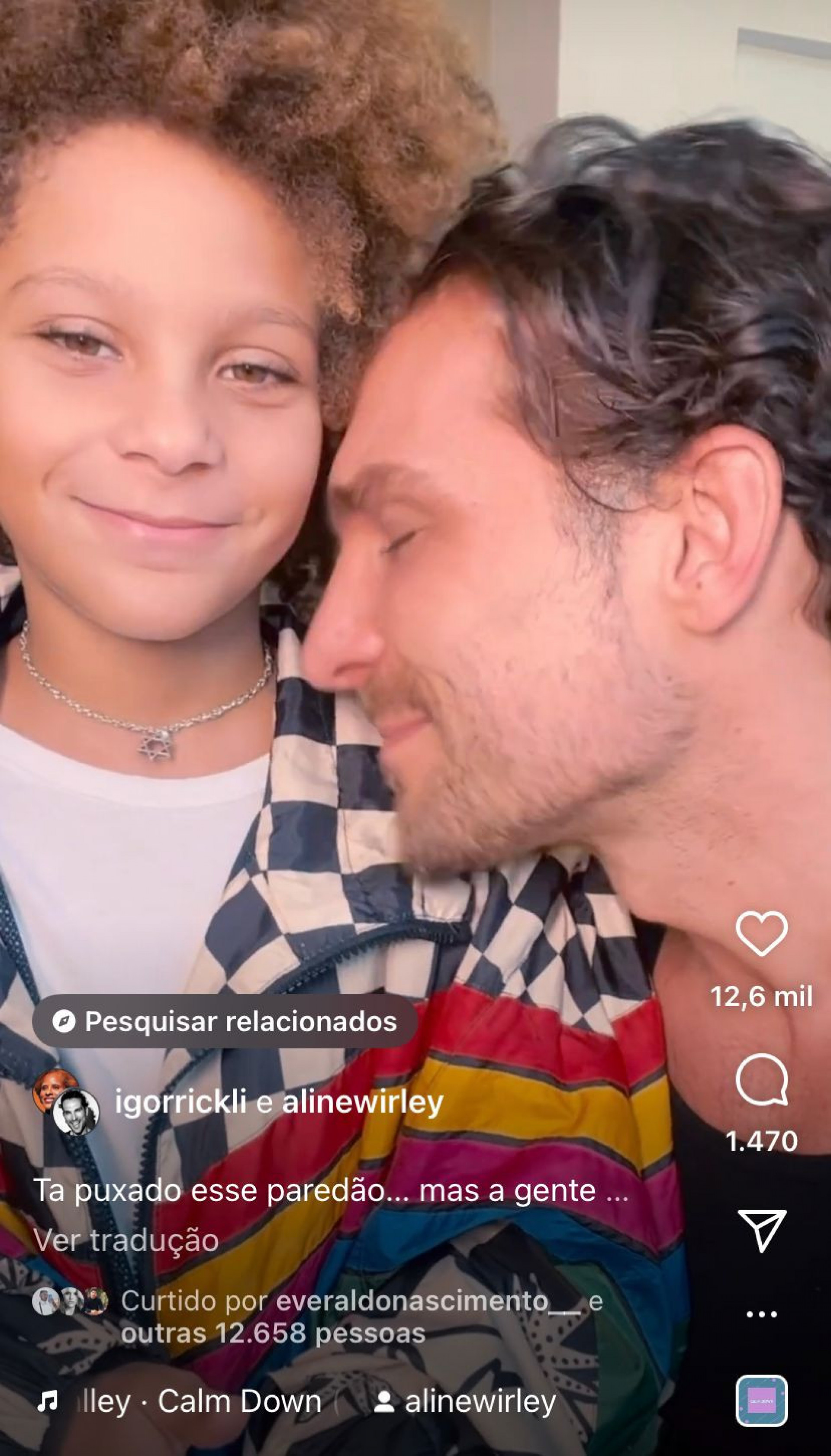 Antônio e Igor Rickli publicaram vídeo pedindo apoio da torcida de Aline Wirley - Reprodução/Instagram