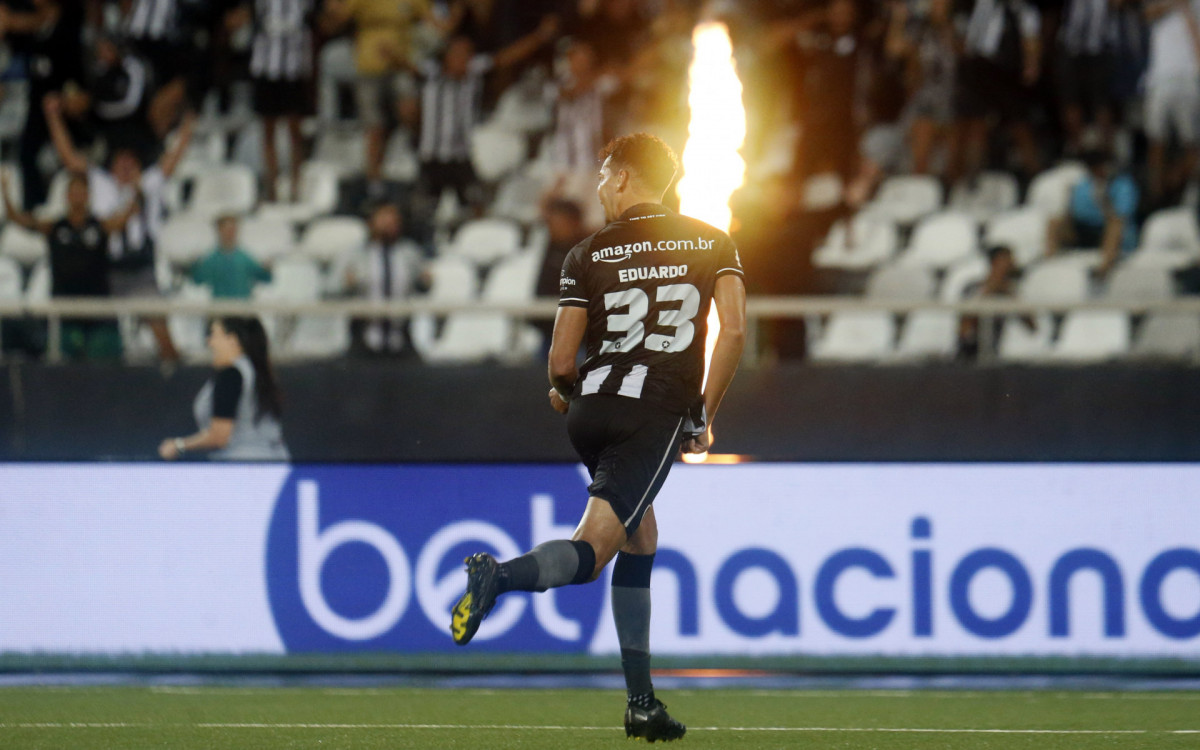 Eduardo marcou o gol da vit&oacute;ria do Botafogo sobre o S&atilde;o Paulo