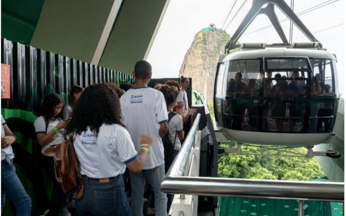Todo o passeio foi realizado pelo Educa Bondinho, programa que desde 2015 recebe estudantes de escolas p&uacute;blicas de todo o estado do Rio de Janeiro