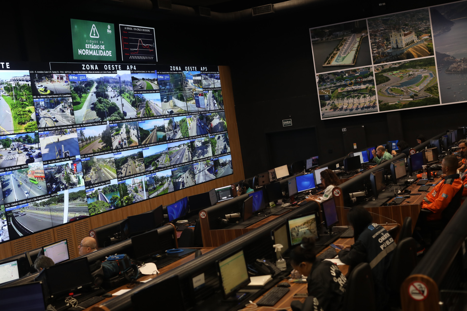 Sala de Situa&ccedil;&atilde;o do Centro de Opera&ccedil;&otilde;es Rio  - Pedro Ivo/ Ag&ecirc;ncia O Dia 