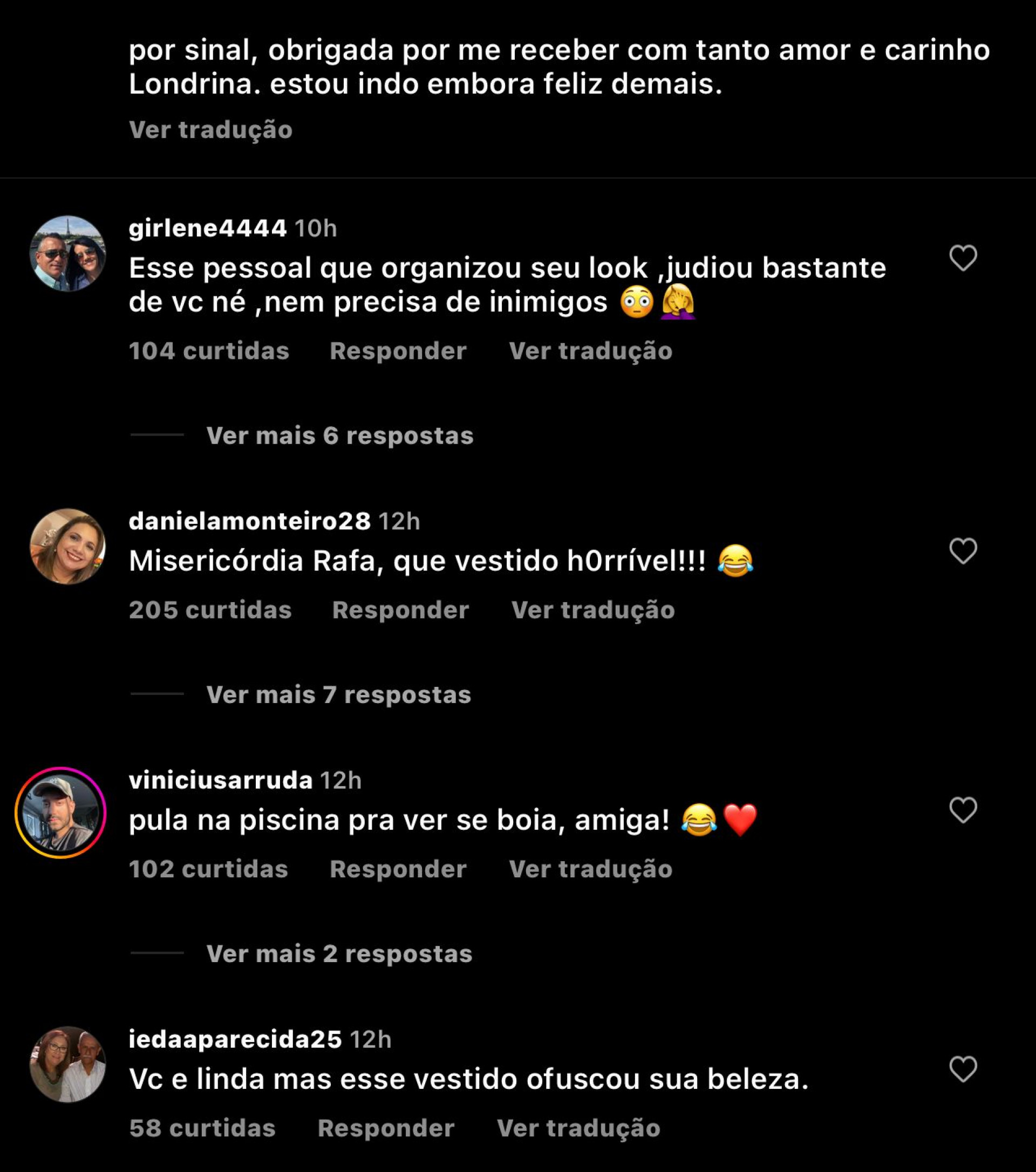 Look de Rafa kalimann em programa sertanejo é criticado
 - Foto Reprodução Internet