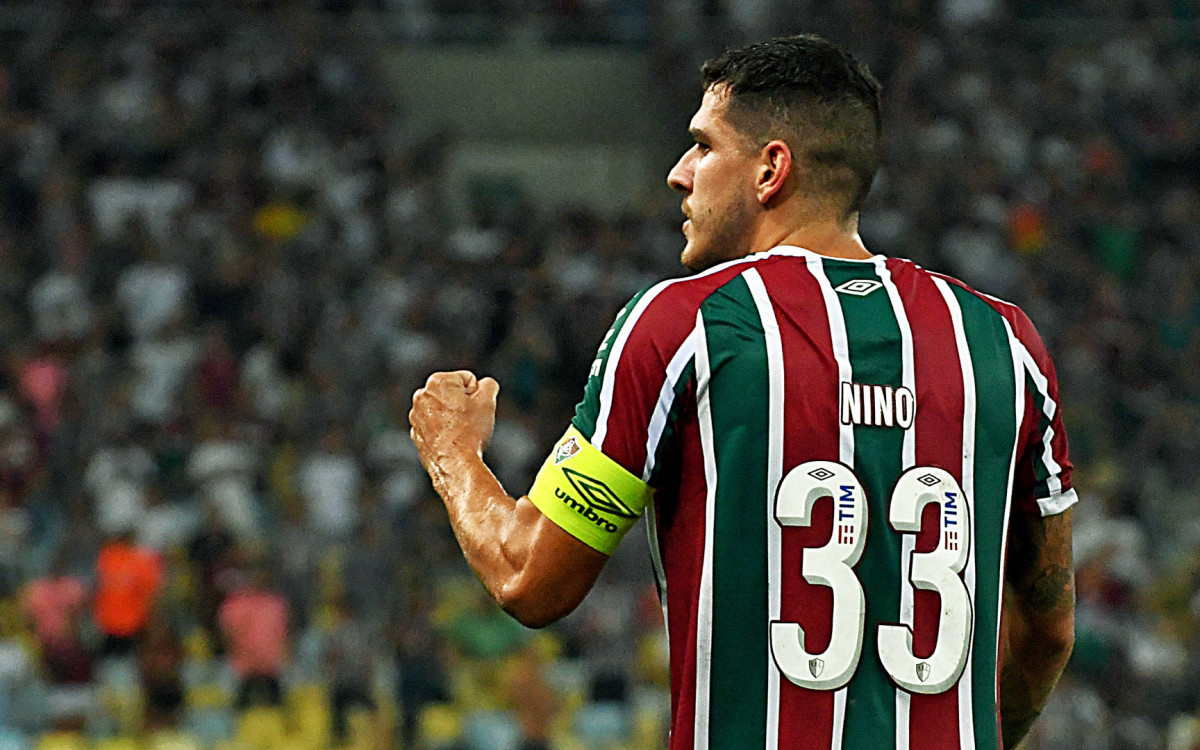 Rio de Janeiro, RJ - Brasil - 18/04/2023 - Maracan&atilde; - Nino comemorando gol

Copa Libertadores. Fase de Grupos. 2&ordf; Rodada. Jogo Fluminense x The Strongest.

FOTO DE MAILSON SANTANA/FLUMINENSE FC -  MAILSON SANTANA/FLUMINENSE FC