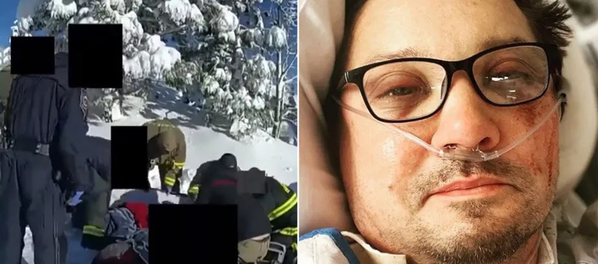 Vídeo feito por câmera acoplada no uniforme de policial mostra resgate a Jeremy Renner - Reprodução Internet