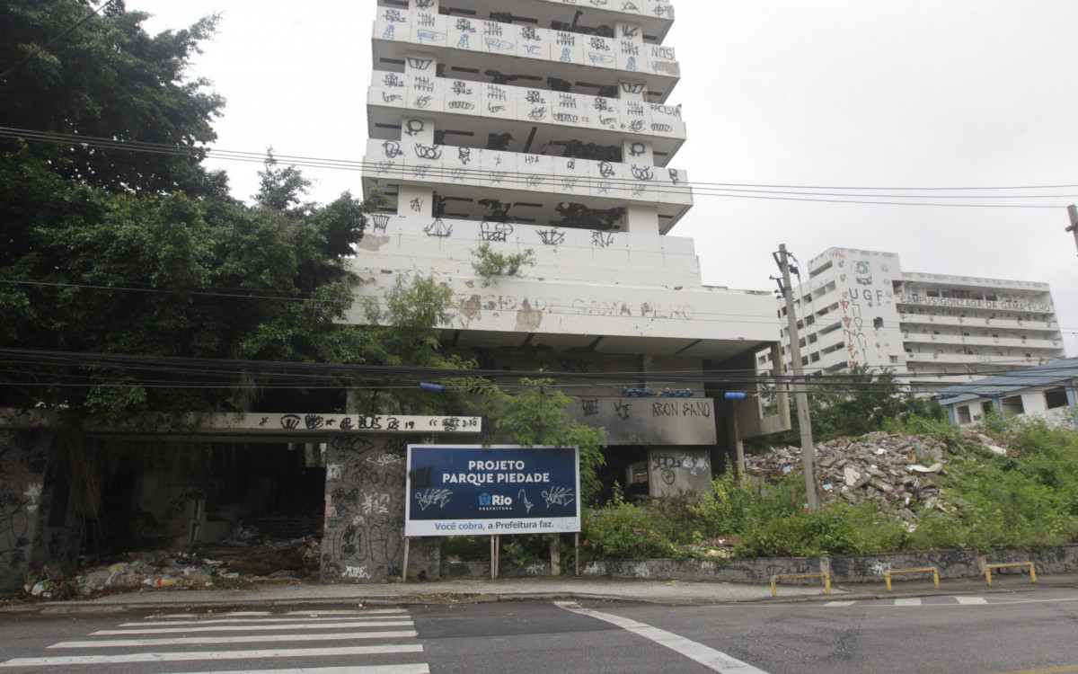 Instalações da antiga Universidade Gama Filho, na Piedade, nesta quarta-feira
