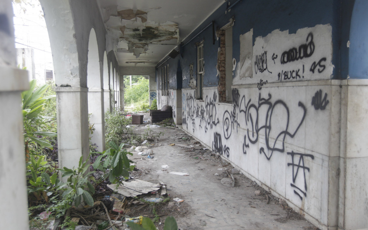 Instalações abandonadas, muito diferentes dos tempos áureos da UGF