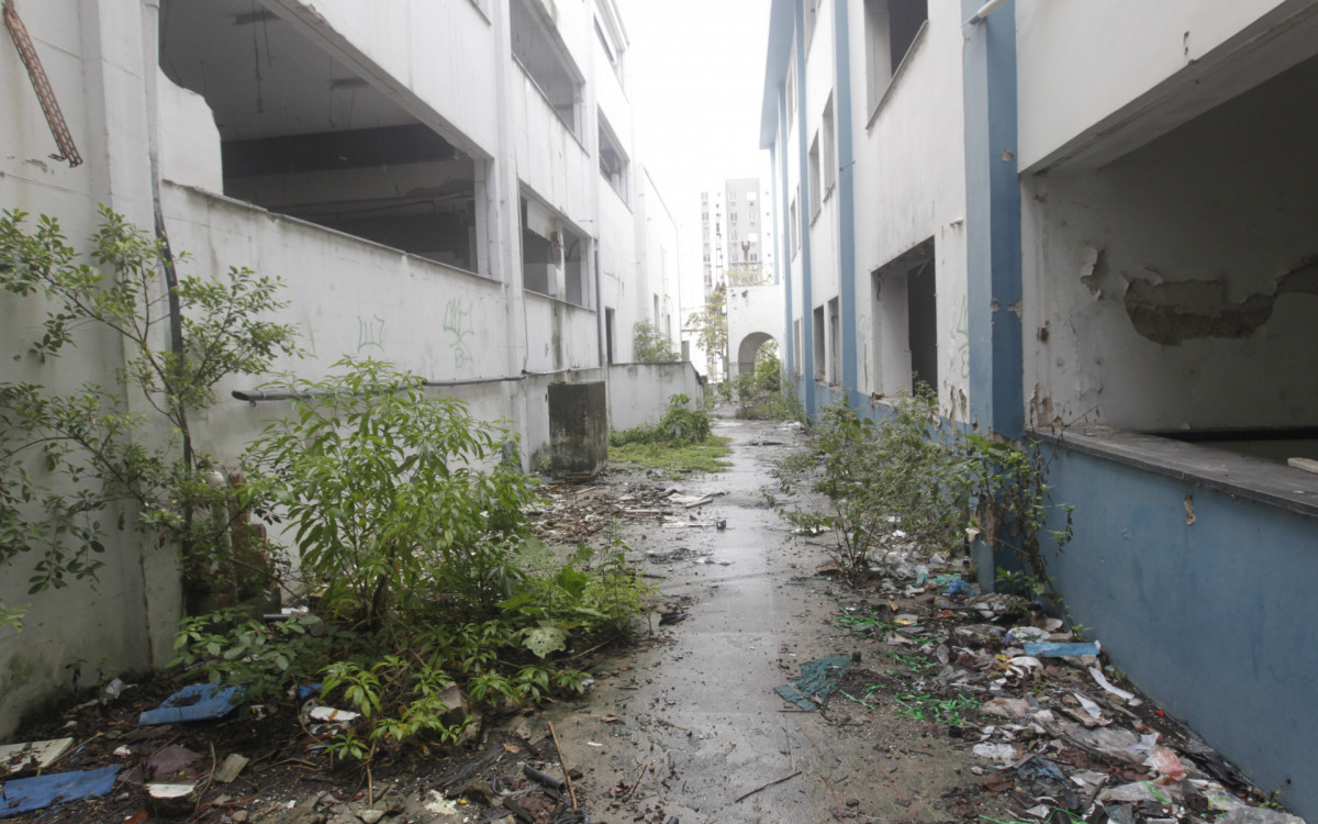 Instalações da antiga Universidade Gama Filho na Piedade nesta quarta-feira