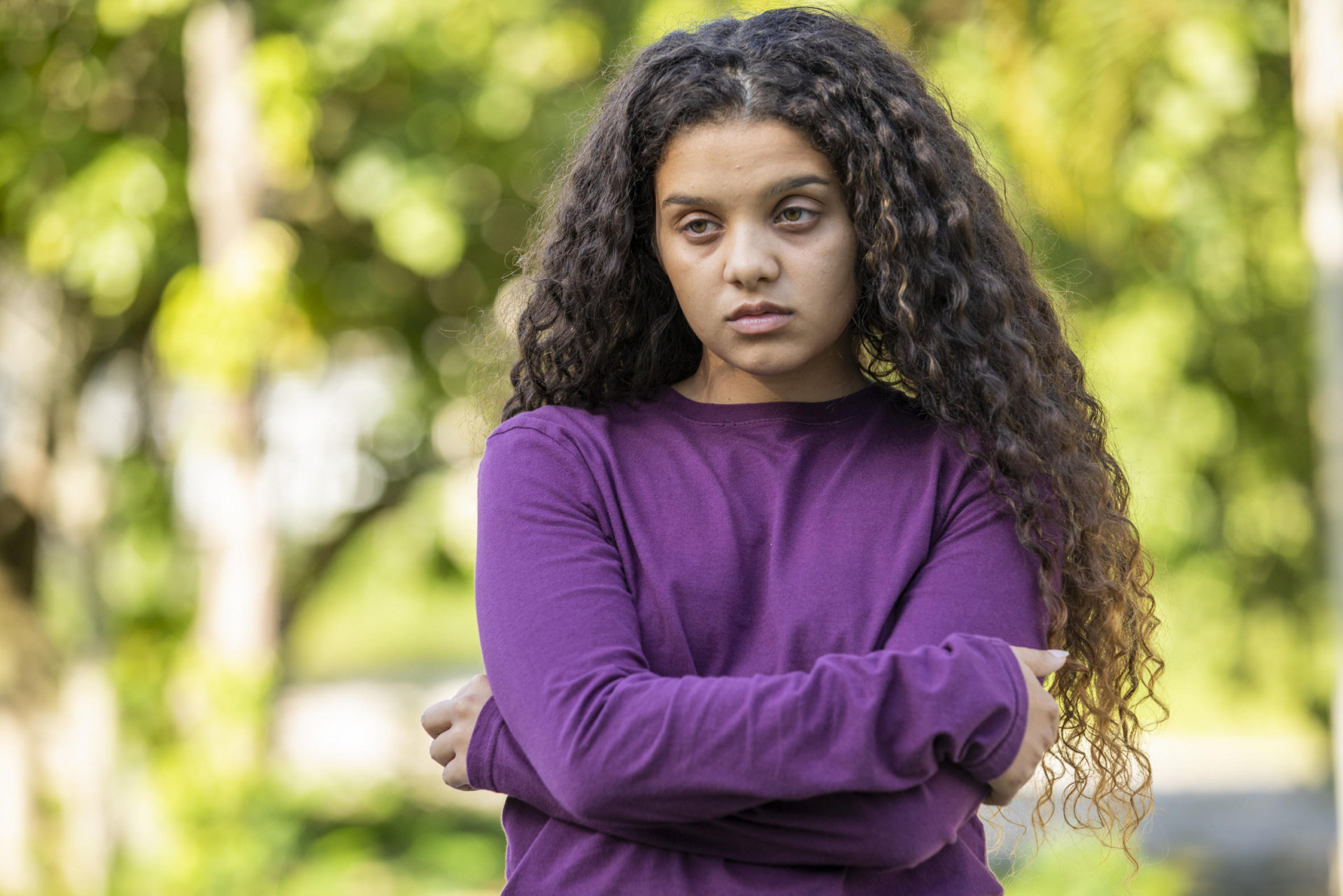 Danielle Olímpia vive uma adolescente vítima de assédio sexual em 'Travessia' - Globo / Divulgação