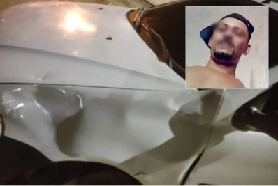 Motorista sem habilitação atropela pai e filho e foge em Rio Bonito