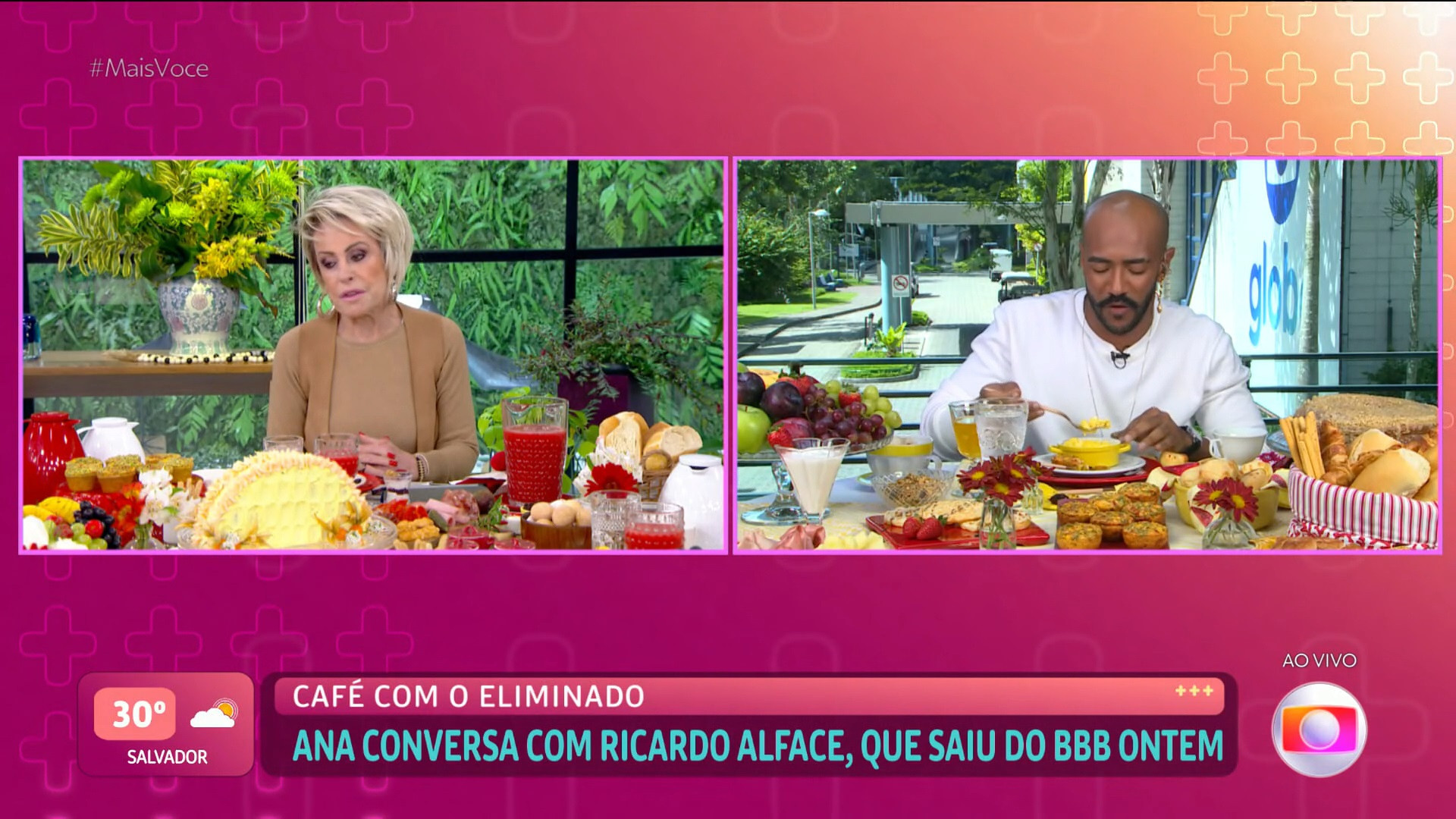 Ricardo Alface participa do café da manhã com Ana Maria Braga no 'Mais Você' - Reprodução / Globoplay