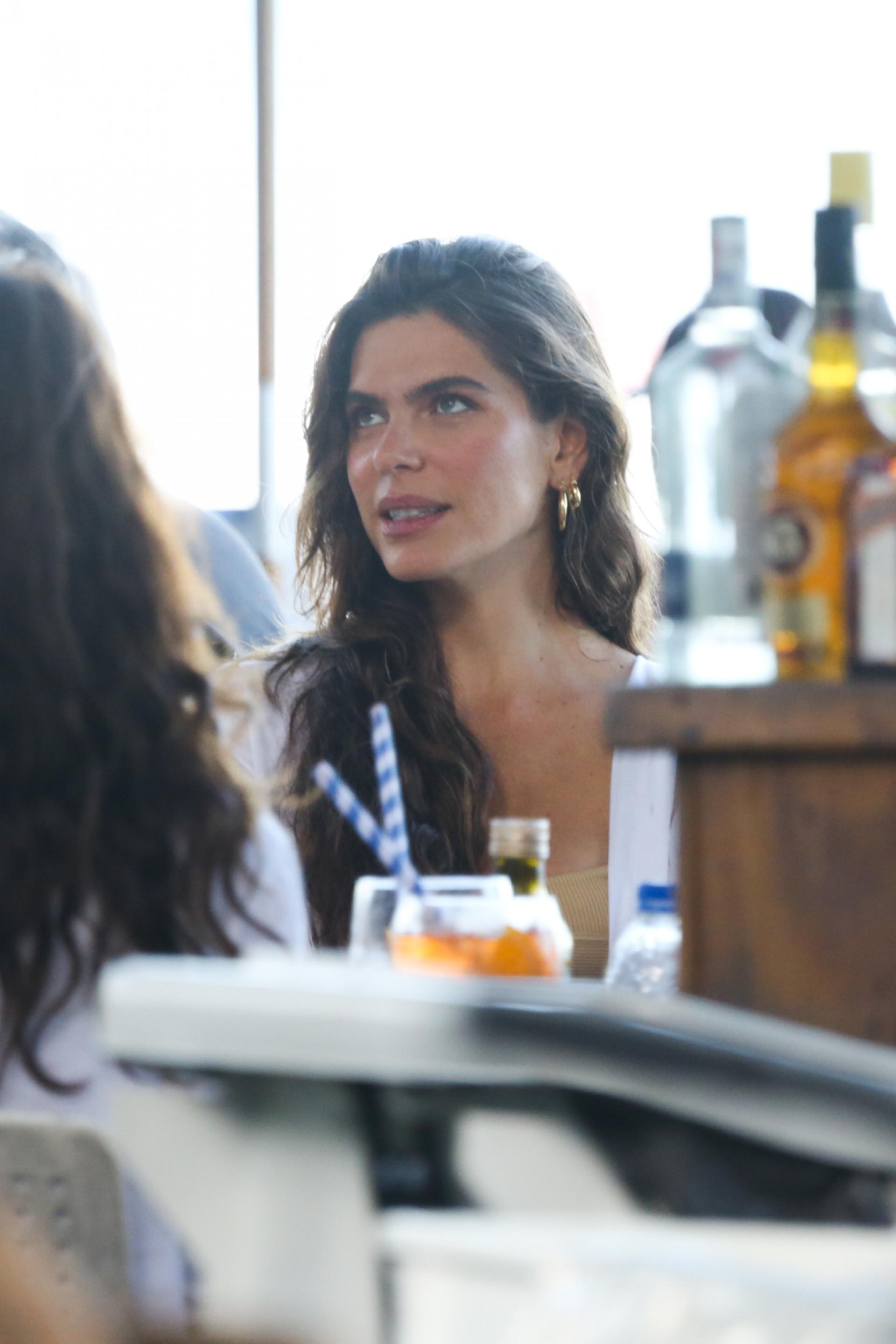 Mariana Goldfarb foi clicada em quiosque localizado em São Conrado - Foto: Dilson Silva/AgNews