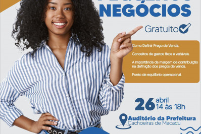 Prefeitura oferece oficinas gratuitas para pequenos negócios dia 26 de abril