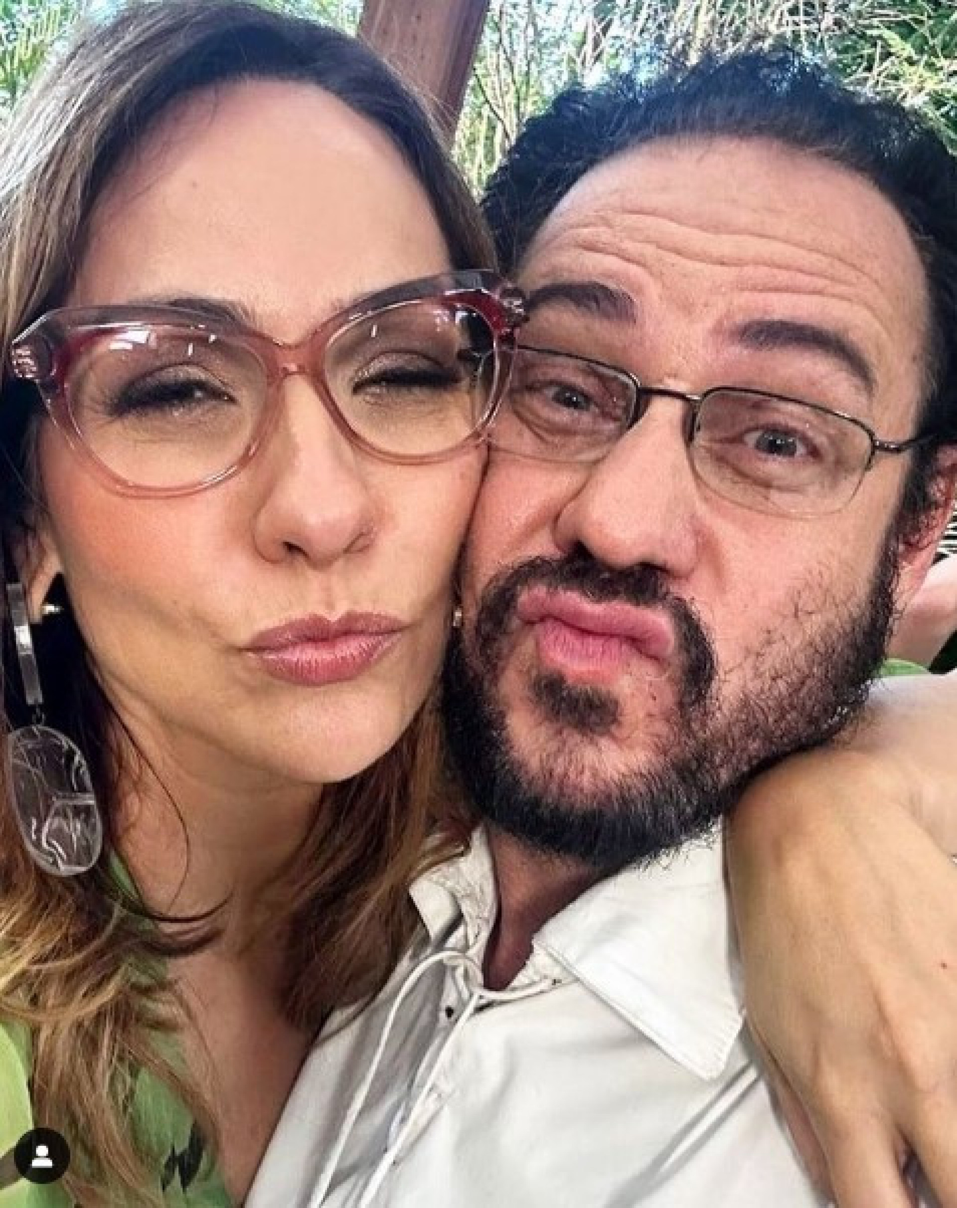 Bruce Gomlevsky e Maria Beltrão nos bastidores do programa - Reprodução/Instagram