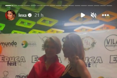 Lexa se emociona ao conhecer atriz que interpreta Dona Florinda em 'Chaves'