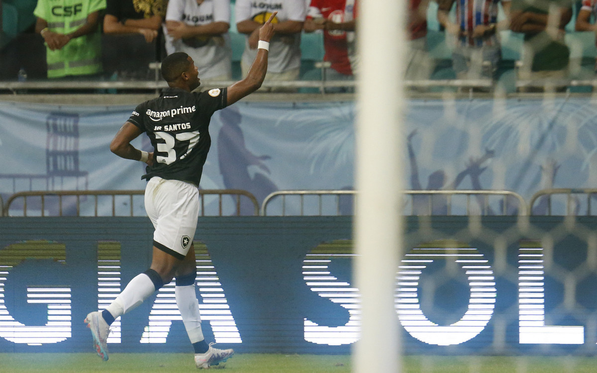 J&uacute;nior Santos comemora gol marcado na vit&oacute;ria do Botafogo
