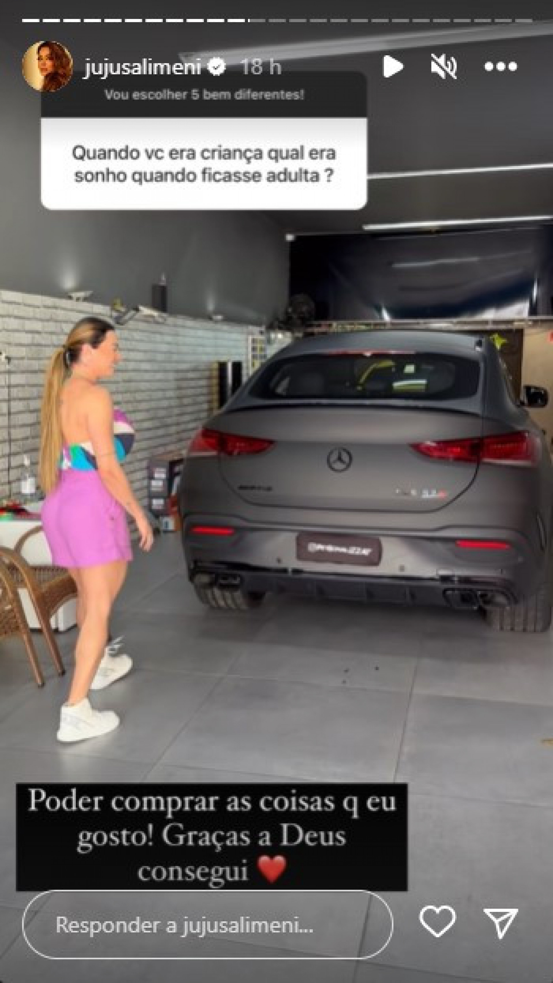 Juju Salimeni responde seguidores sobre seu maior sonho da infância - Reprodução/Internet