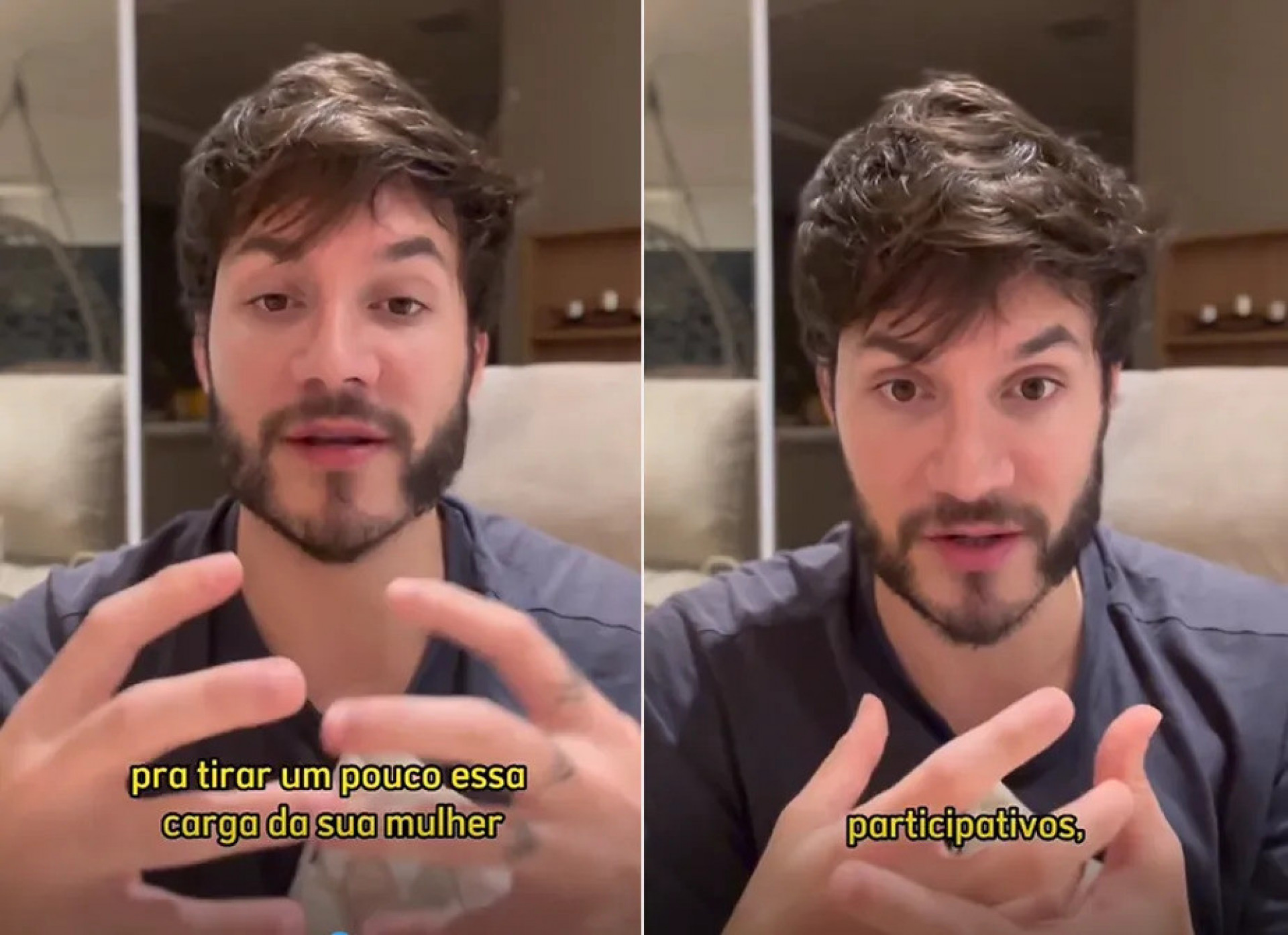 Ex-BBB Eliezer faz reflexão sobre o papel do pai no puerpério após o nascimento de Lua, sua filha com Viih Tube - Reprodução/Instagram
