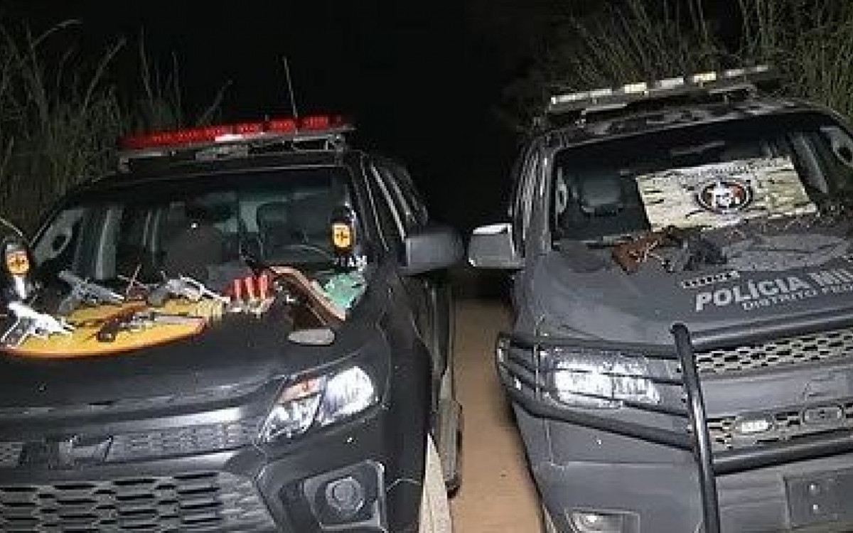 No total, 11 armas de fogo foram apreendidas, al&eacute;m de muni&ccedil;&otilde;es e explosivos