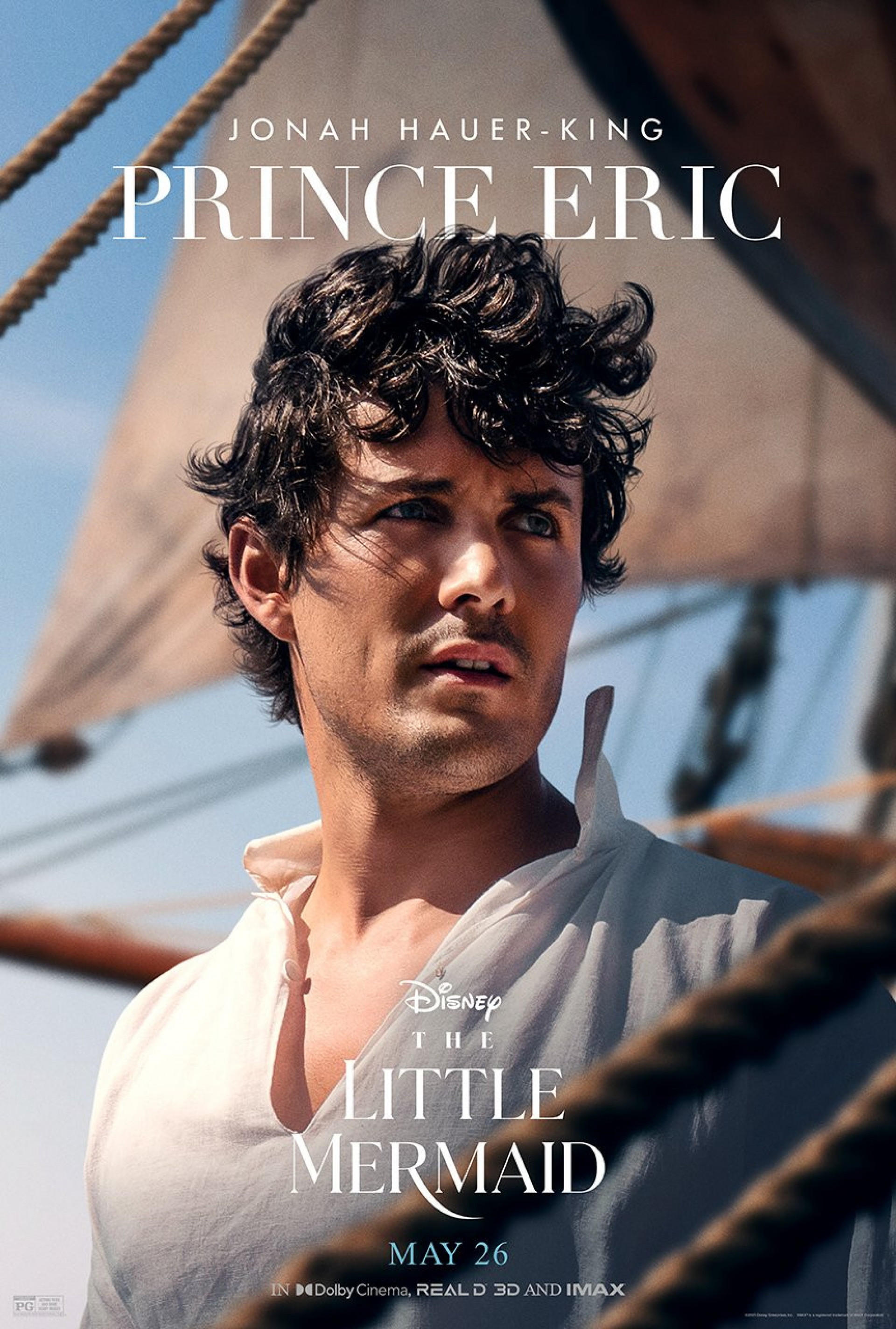 O príncipe Eric em banner de 'A Pequena Sereia' - Reprodução/Internet