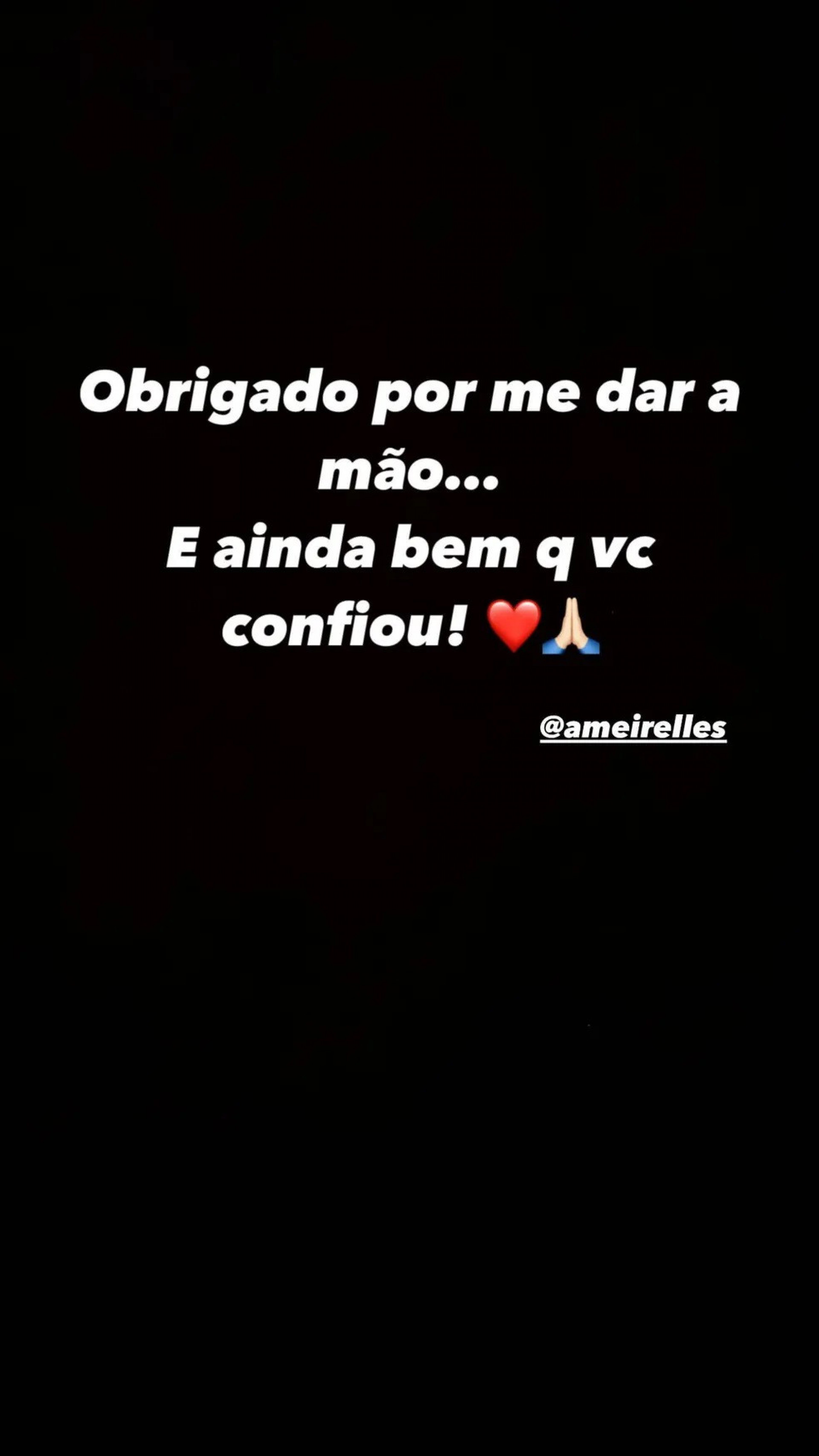 Cara de Sapato agradece Amanda pelo apoio - Reprodução Internet