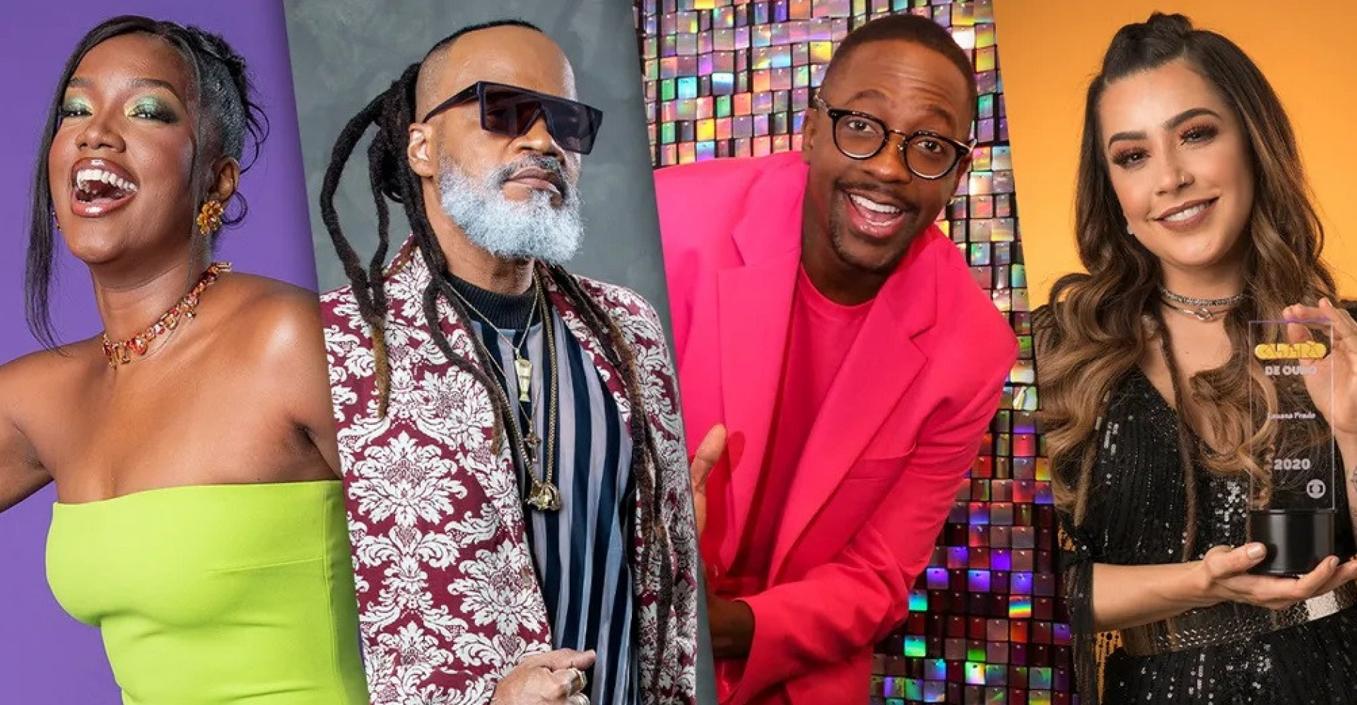 Iza, Carlinhos Brown, Mumuzinho e Lauana Prado cantaram na final do 'BBB 23' - Reprodução/Globo