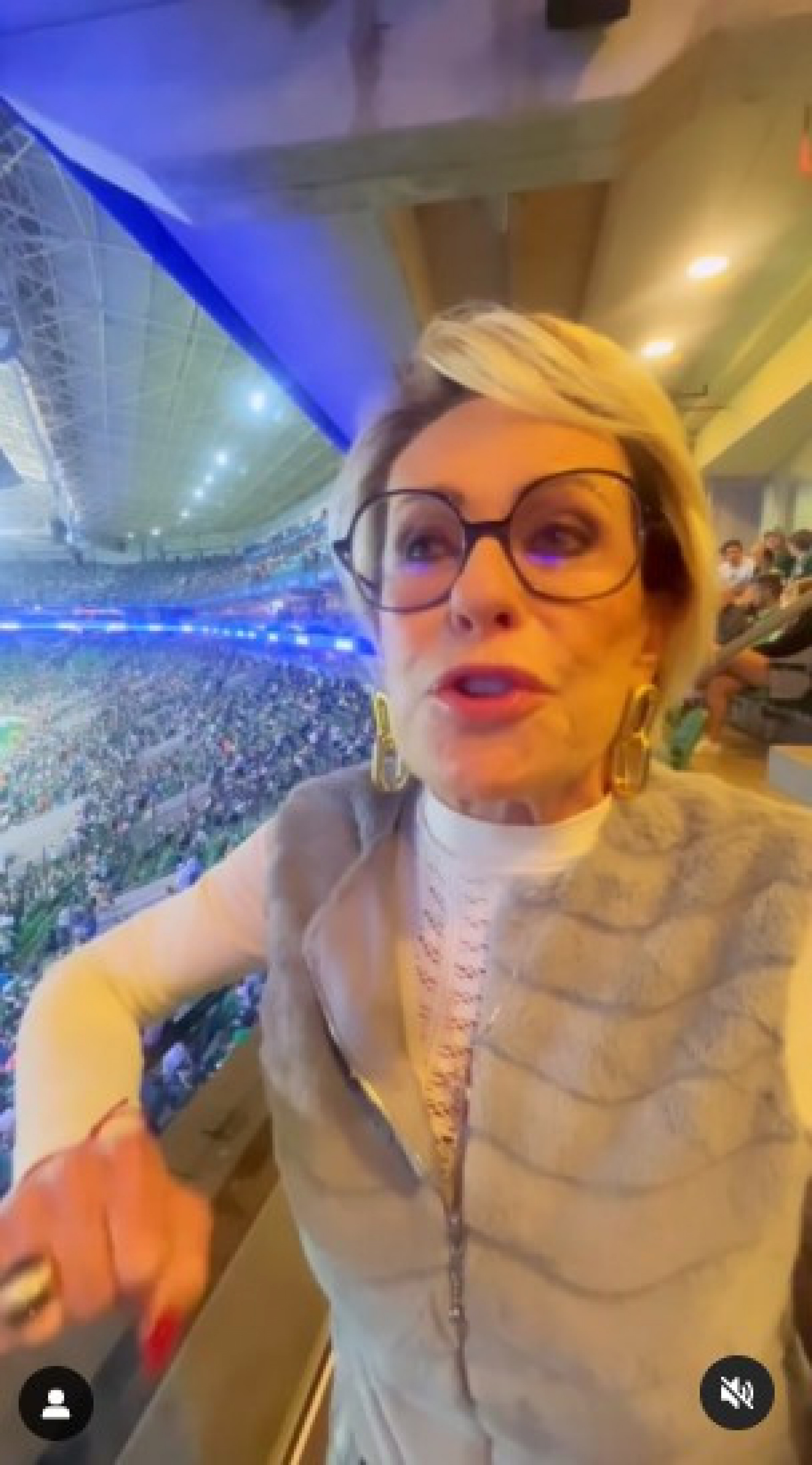 Ana Maria Braga se emocionou durante jogo do Palmeiras - Reprodução/Instagram