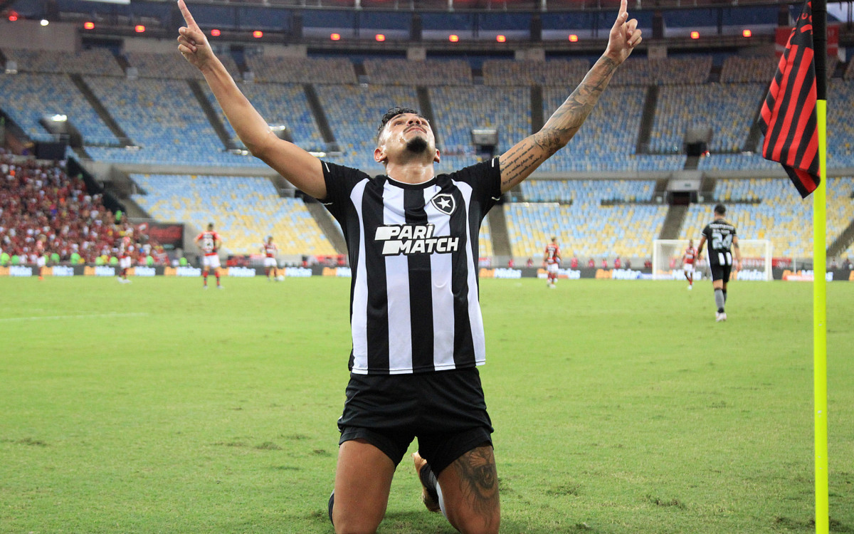 Tiquinho marcou dois gols na vit&oacute;ria do Botafogo por 3 a 2 sobre o Flamengo