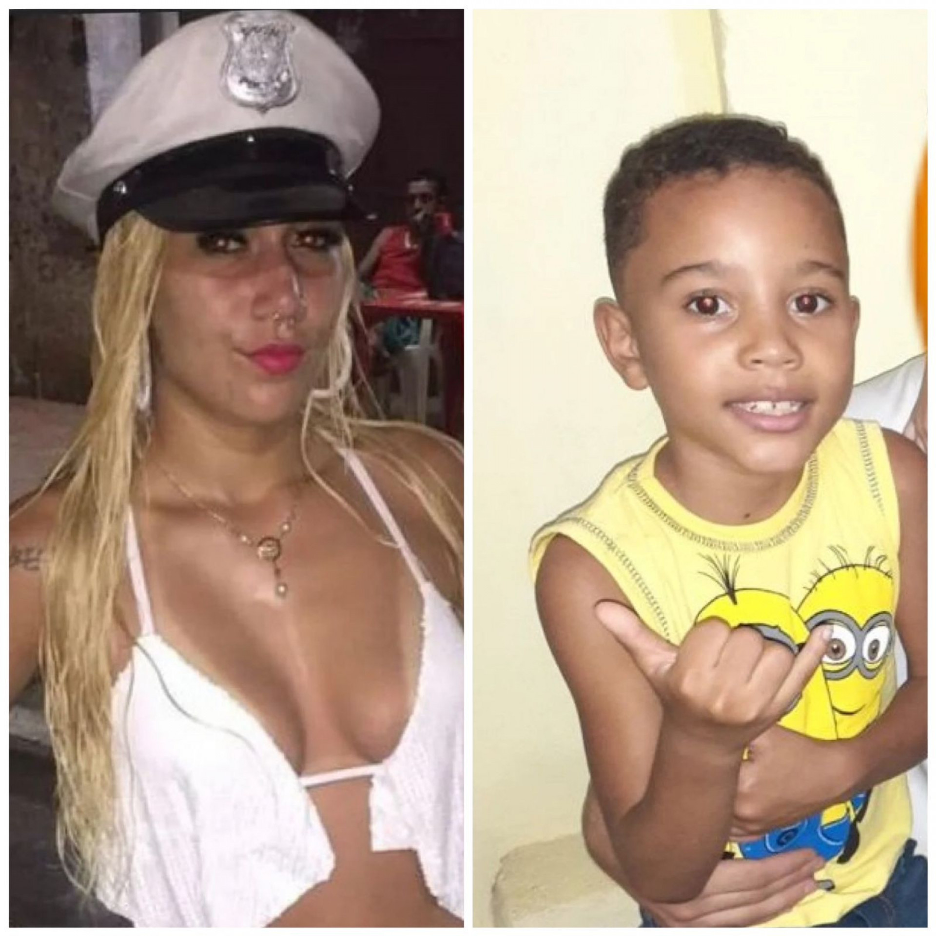 Kailany Cristina (esquerda) e Lohan Samuel (direita) morreram após serem baleados na porta de casa no Complexo do Chapadão - Reprodução