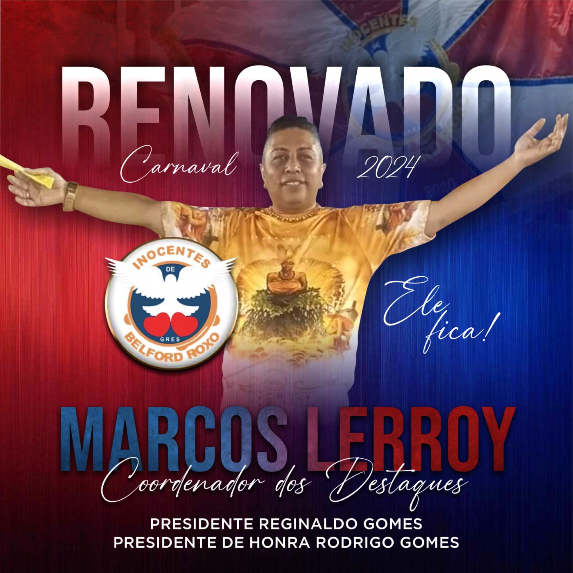 A renovação de Marcos Lerroy foi anunciada na última sexta-feira - Divulgação