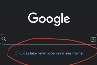 Google inclui link contra PL das Fake News em página principal e Dino quer apuração sobre conduta da empresa