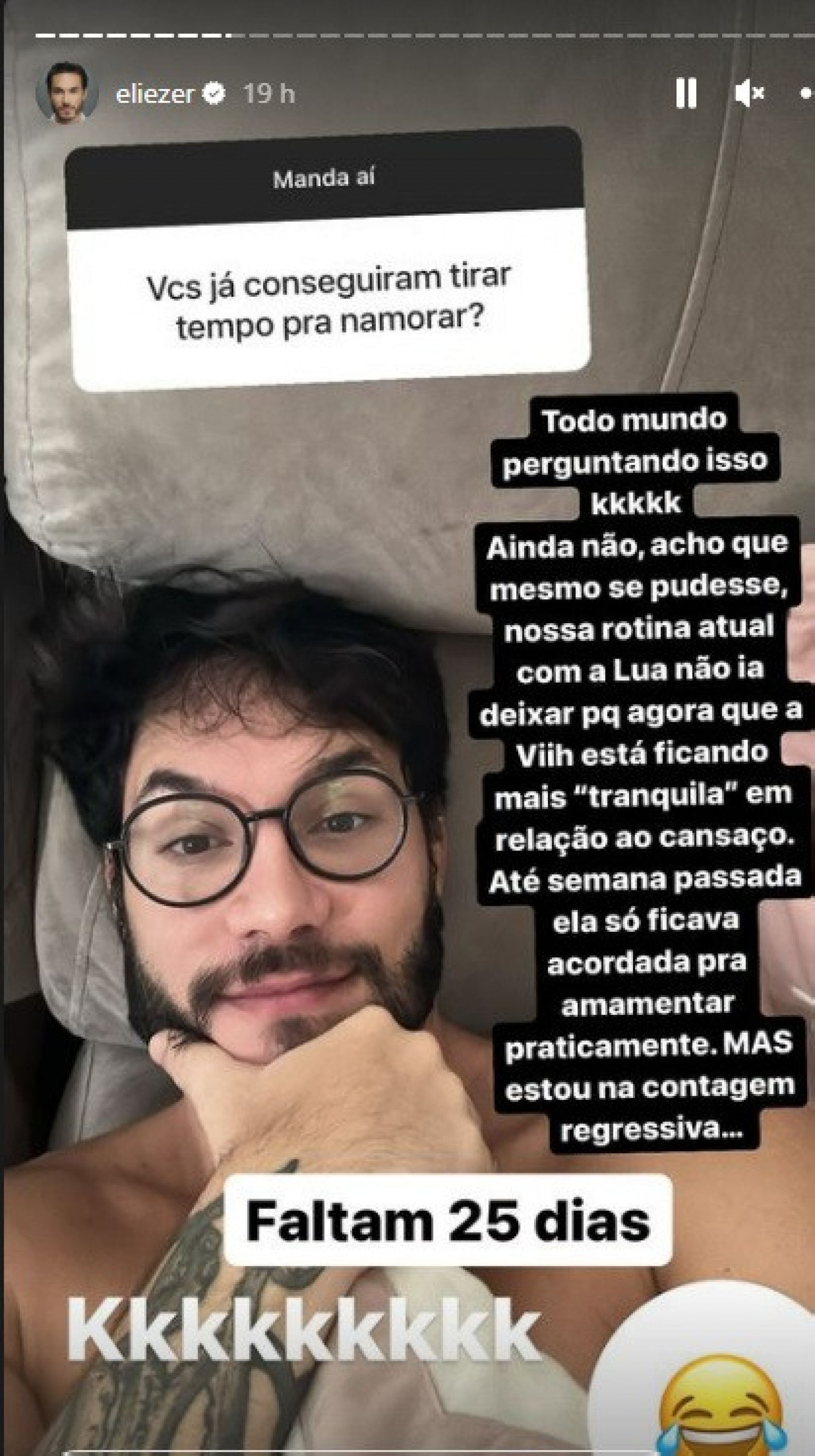 Eliezer comenta vida íntima com Viih Tube - Reprodução do Instagram