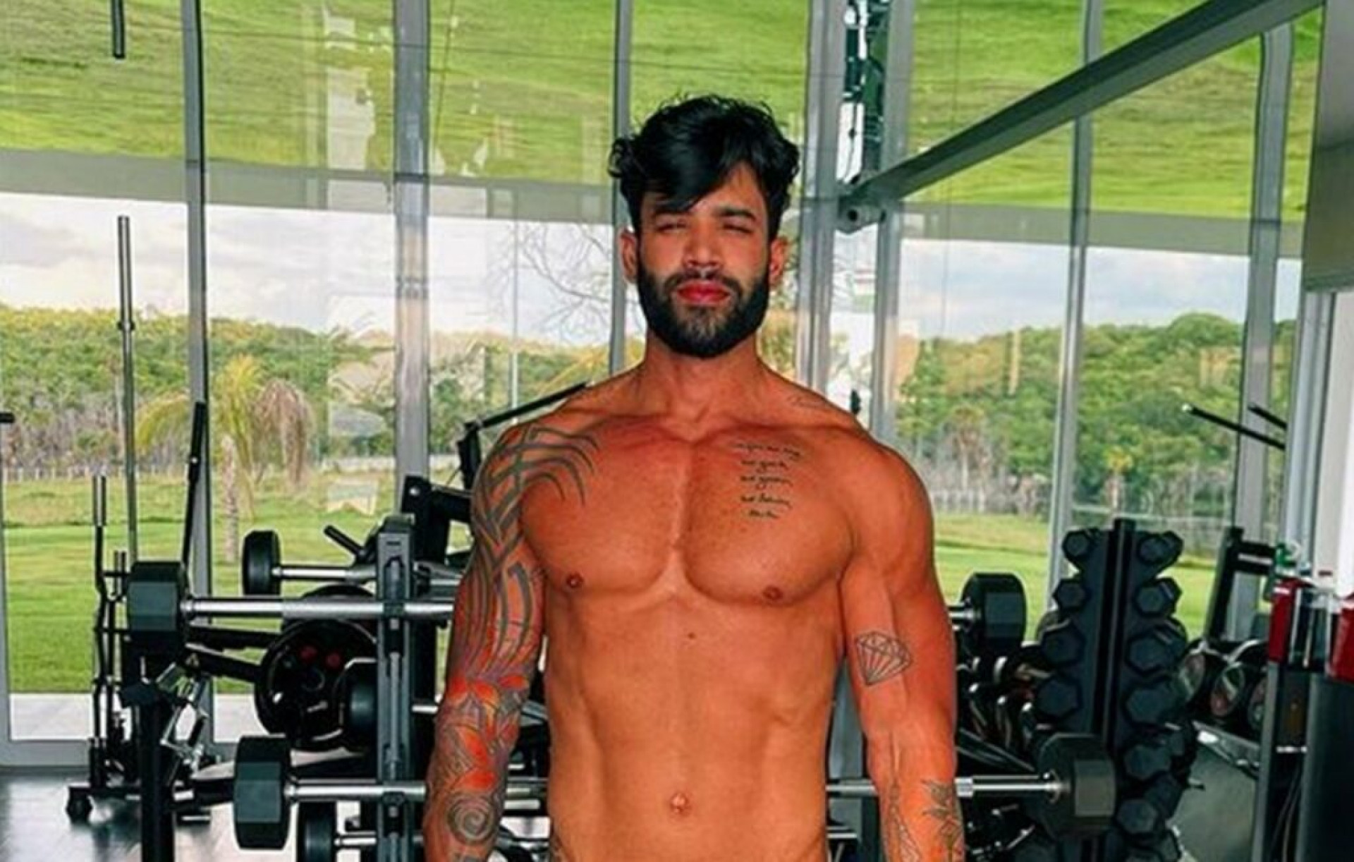 Gustavo Lima é xavecado por David Brazil - Foto reprodução Internet