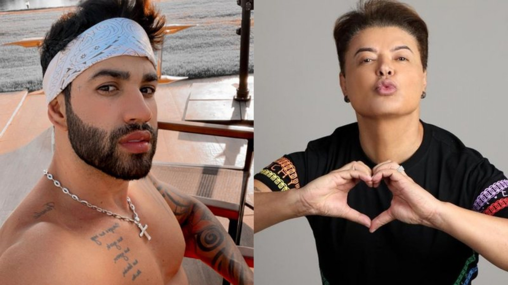 Gustavo Lima é xavecado por David Brazil - Foto reprodução Internet